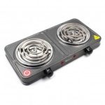 Плита электрическая Domotec MS-5802 2кф., 2000Вт. (Серый)