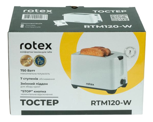 Тостер Rotex RTM120-W