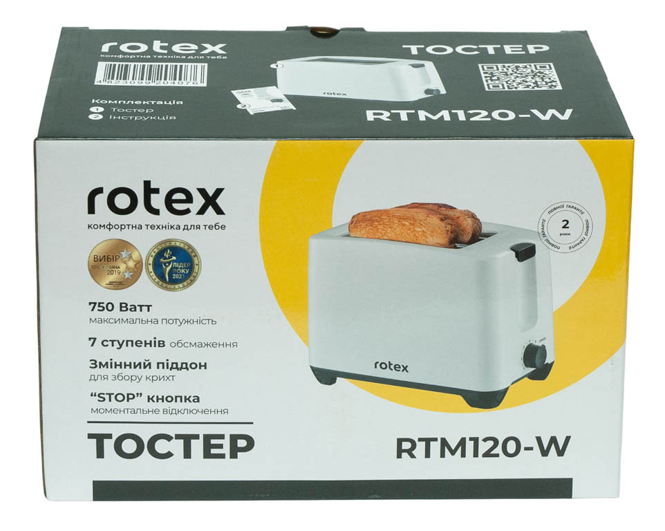 Тостер Rotex RTM120-W