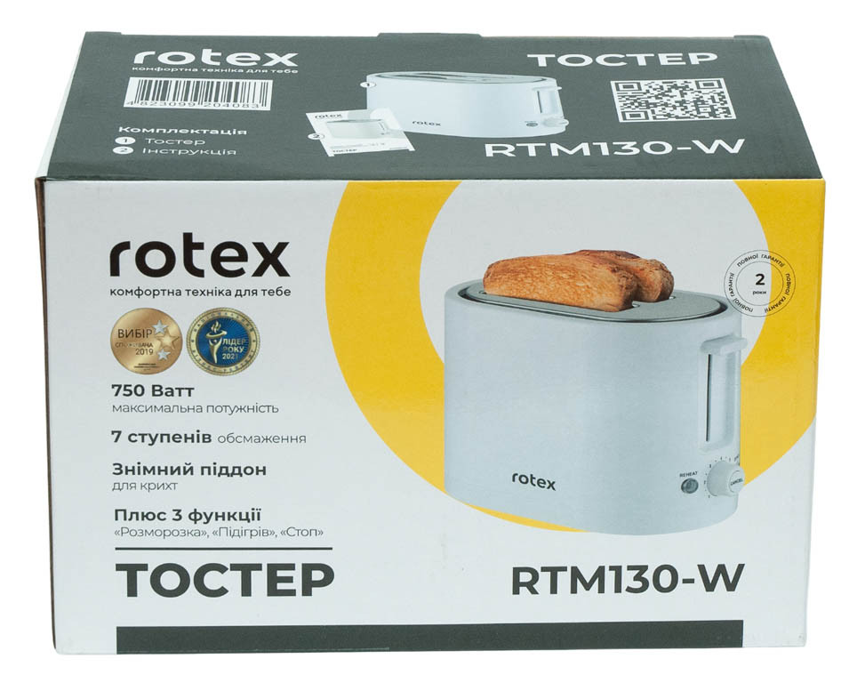 Тостер ROTEX RTM130-W
