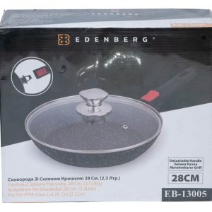 EB-13005 Сковорода 28 см. З кришкою - Знімні ручки