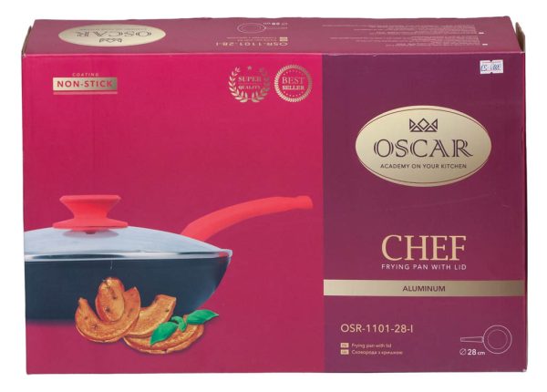 Сковорода Oscar Chef, з кришкою, 28 см (OSR-1101-28-l)