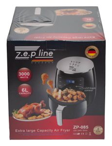 Аерофрітюрниця цифрова безмасляна Zepline ZP-085 3000 Вт Фритюрниця 6 літрів