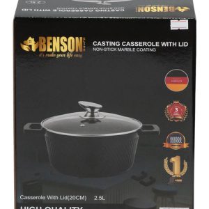 Каструля Benson BN-391 з мармуровим покриттям 2,5 л