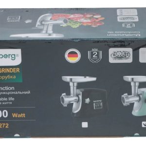 М'ясорубка електрична Rainberg 3800W з насадками та реверсом RB-2272