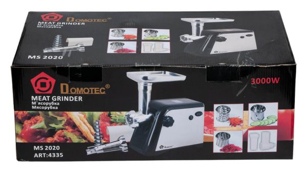 М'ясорубка DOMOTEC MS-2020B/S (3000Вт, томати, терки/шатківниці)
